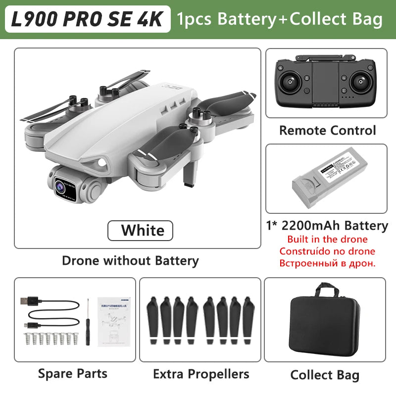 L900 PRO GPS-Drohne – 4K-Doppelkamera | 5G WLAN FPV | Faltbarer Quadrocopter mit bürstenlosem Motor