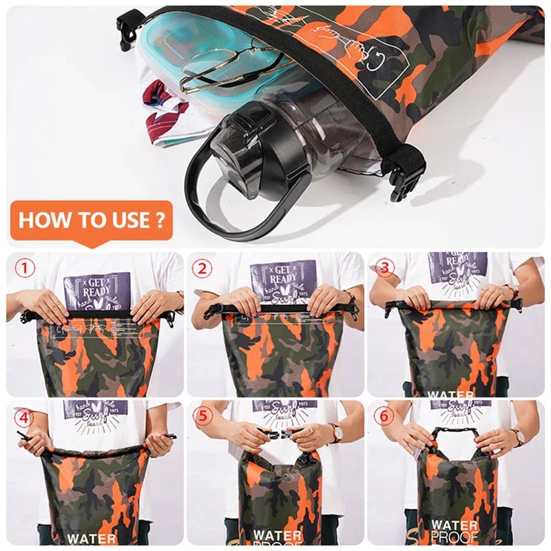 30L / 15L Waterdichte Dry Bags met Wet Scheidingsvak - Rugzak voor Kajakken, Varen, Zwemmen, en Outdoor Sporten