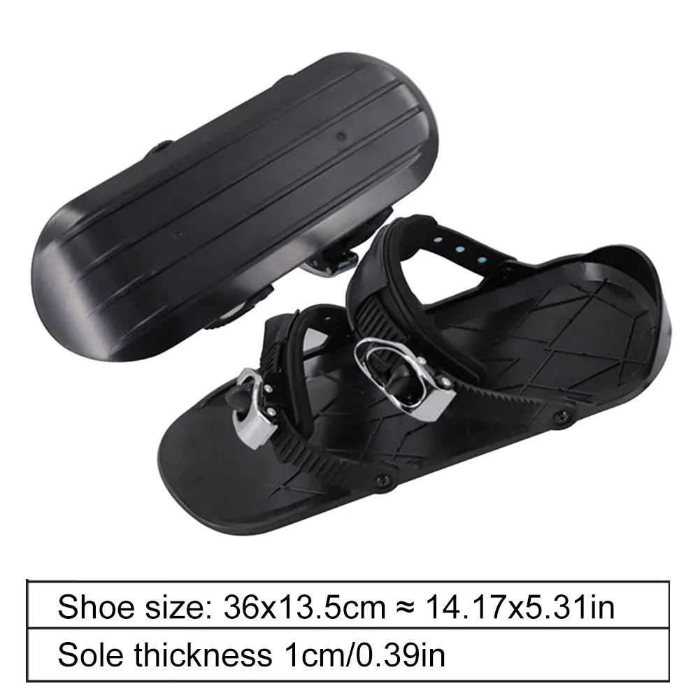 Winter-Mini-Ski-Skates – verstellbare kurze Snow-Skates für Anfänger und Fortgeschrittene – kompakt und tragbar