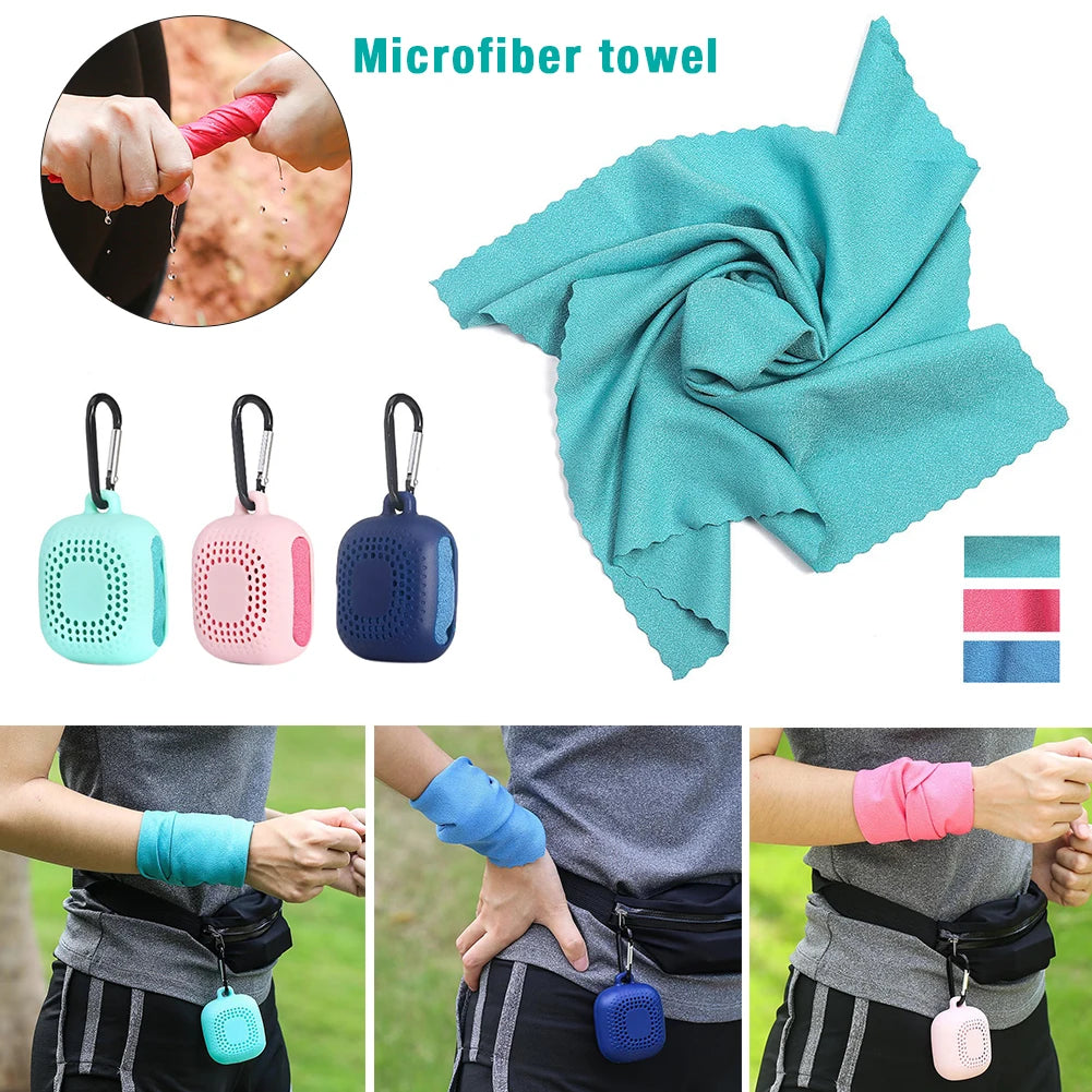 Microfiber Towel Portable, Sneldrogend Sportdoek, Zweet Koeling Handdoek voor Hardlopen, Yoga, Kamperen, Hiking en Fietsen