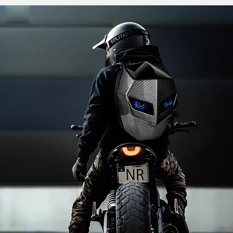 LED-Hartschalenrucksack – wasserdichter Motorrad-, Fahrrad- und Laptop-Rucksack für Reisen und geschäftliche Nutzung