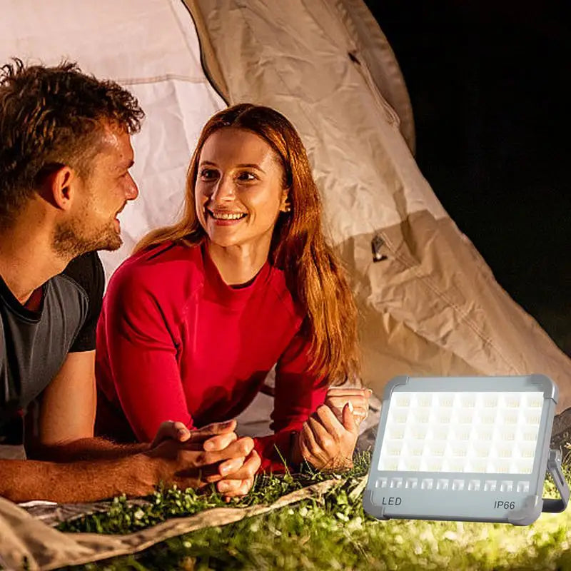 Handheld LED Floodlight | Waterdichte Zonne-energie Werklamp | 4 Verlichtingsmodi | Camping & Noodverlichting