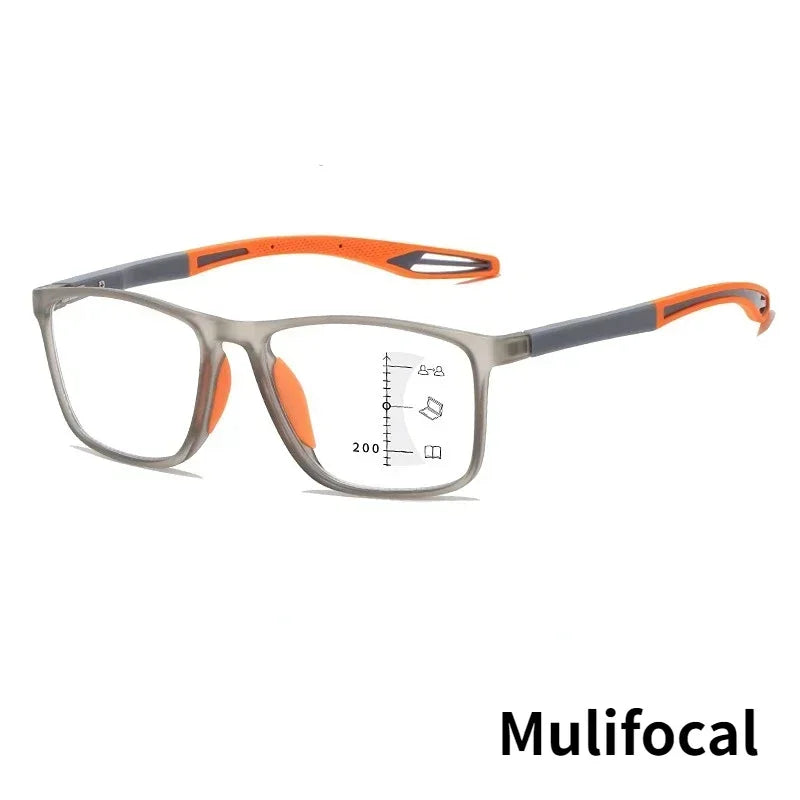 TR90 Multifocale Leesbril - Anti-blauw Licht Bril voor Mannen en Vrouwen, Ultralichte Progressieve Bril voor Dichtbij en Veraf