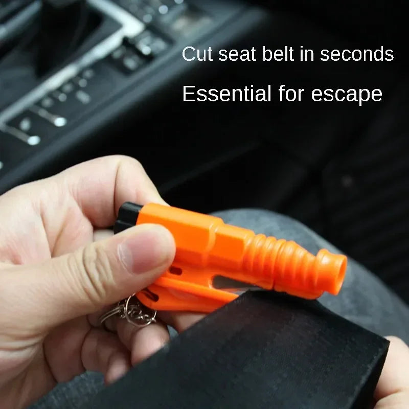 Safety Hammer 3-in-1 Car Escape Tool – Window Breaker, Seat Belt Cutter, Compact Emergency Hammer for Car Accessories