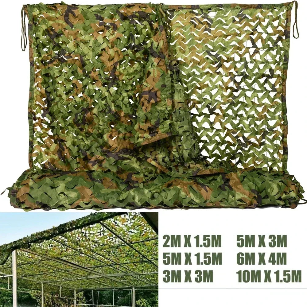 Woodland Camouflage Net – Camo Netting for Camping, Hunting, Shooting, Sun Shelter, Car Shade, and Tent Covers