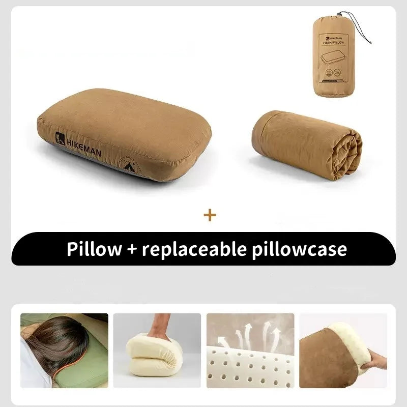 Outdoor Camping Kussen | Geheugenfoam Reiskussen voor Cervicale Ondersteuning en Lunchpauze | Tragere Terugslag