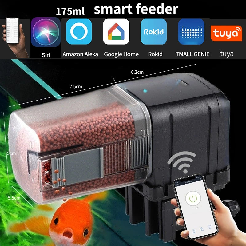 Automatischer WiFi Fischfutterspender – Smarter Fischfütterer mit App- und Sprachsteuerung