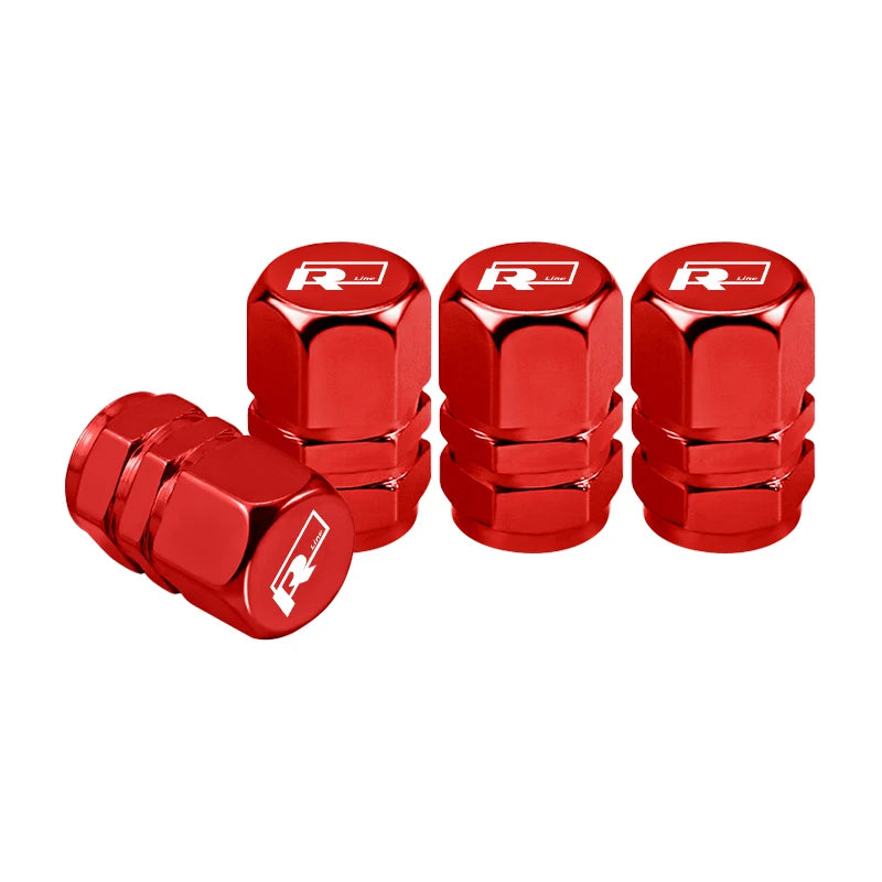 4 stuks aluminium ventieldoppen – Stofdichte autoband covers – Geschikt voor VW GTI, Polo, Golf, Passat, Tiguan, Arteon, Touareg, Taigo, Caddy, Jetta