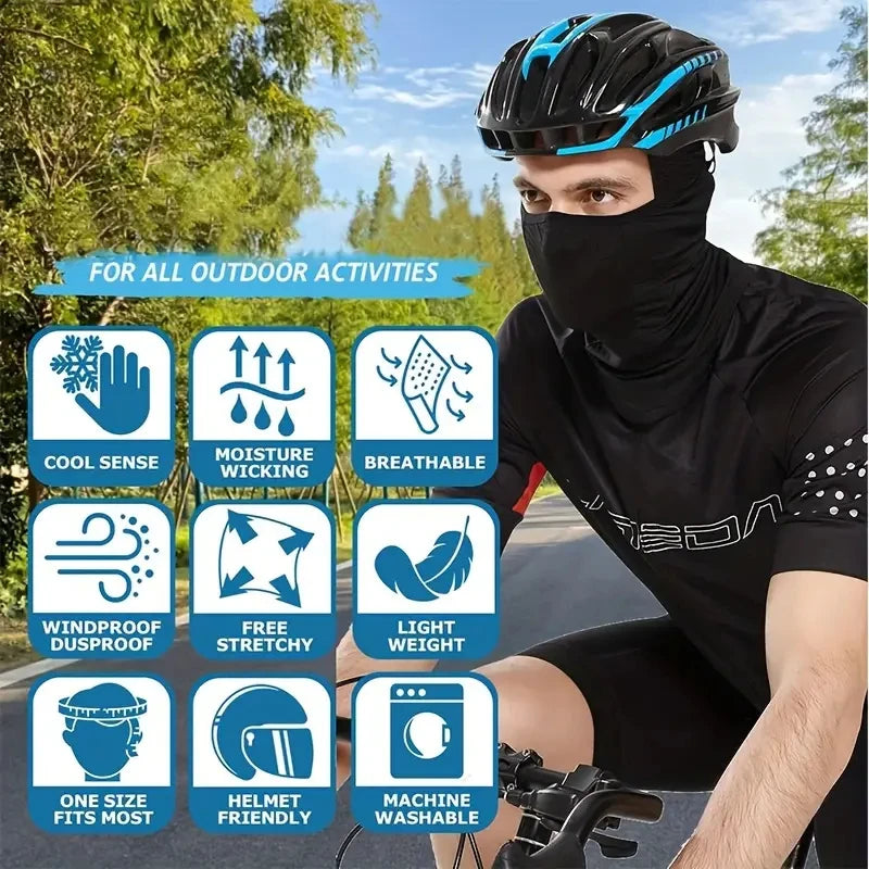 360° Lichtgewicht Koelcapuchon – Zonnebescherming voor Outdoor, Vissen, Surfen & Zwemmen