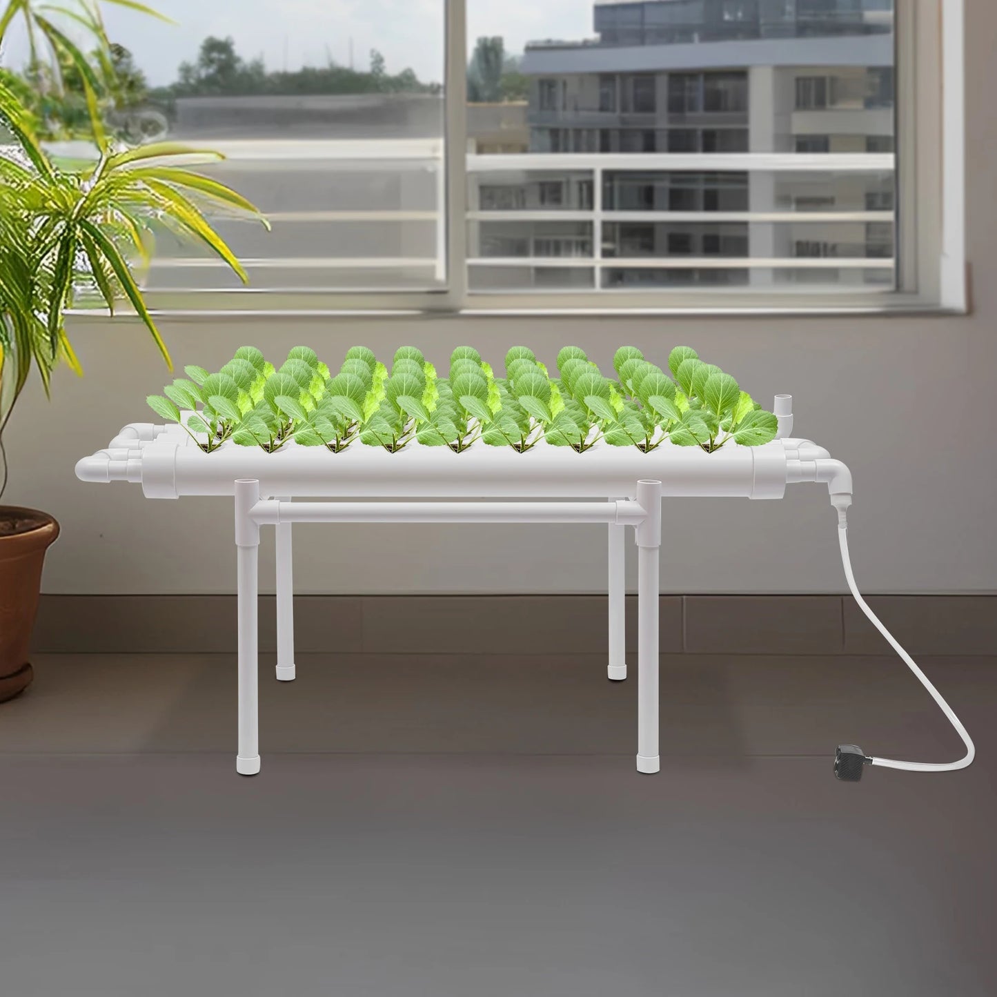Hydroponic Growing System Kit – 36 Planting Locations, 1-Layer PVC System for Vegetable and Herb Growing