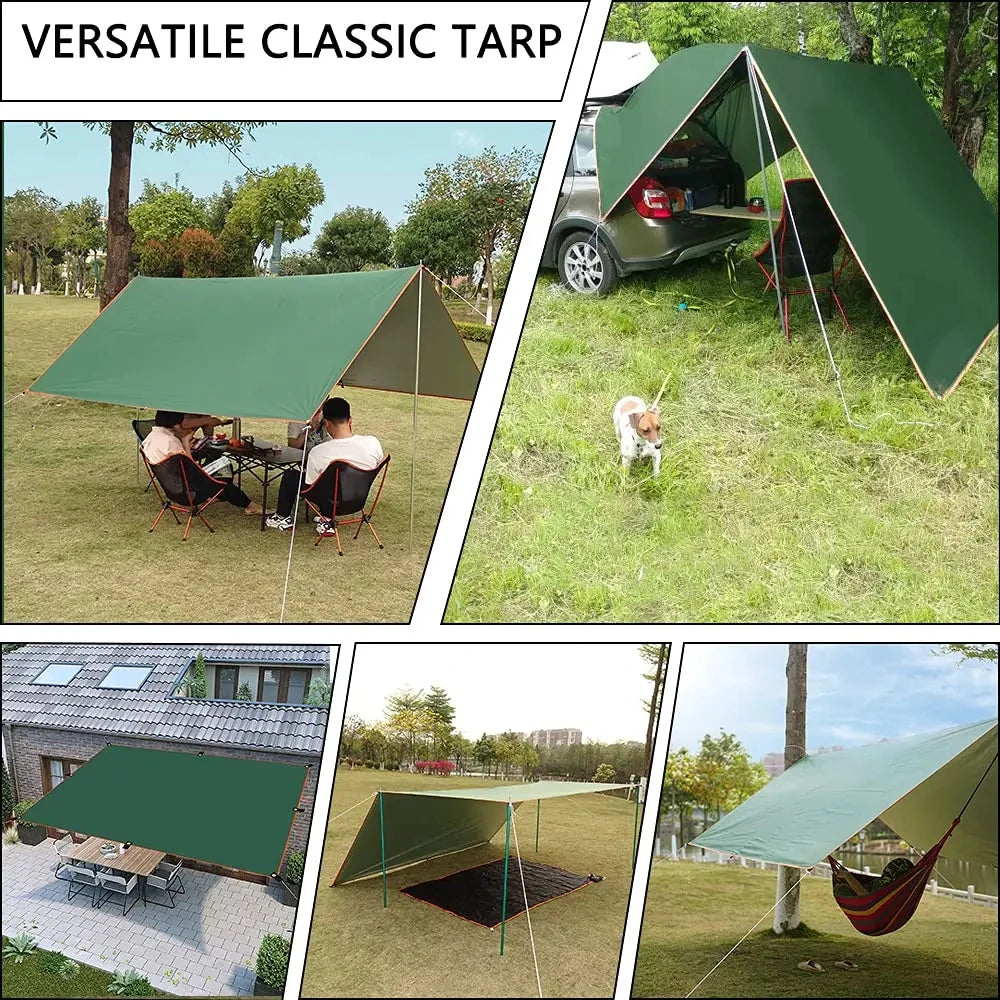 Campingplane, wasserdichter Sonnenschutz – Ultraleichte Zeltmarkise für Schatten im Freien, am Strand, beim Wandern, im Garten und beim Picknicken