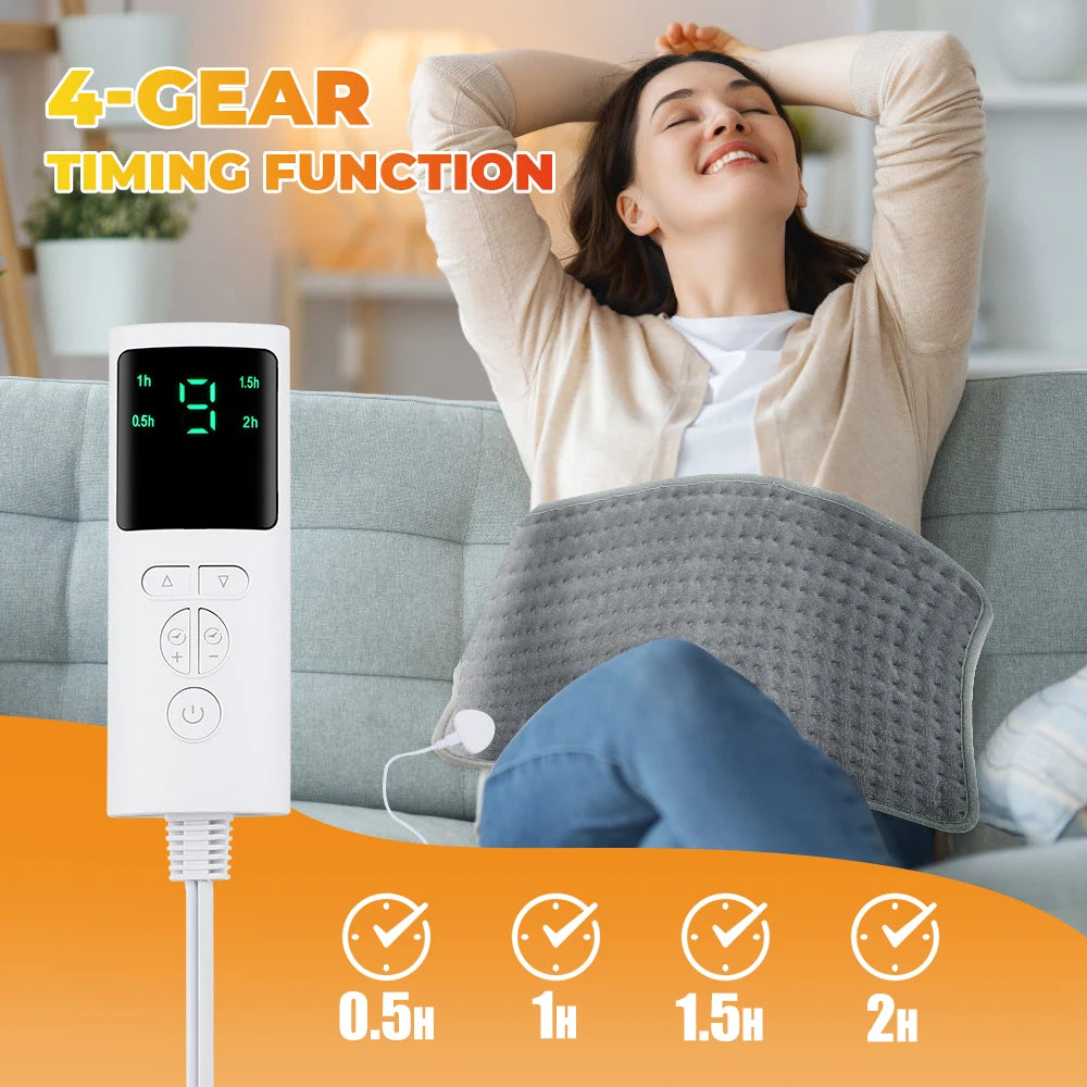Multifunctionele Elektrische Verwarmingsdeken 30x60cm – USB Oplaadbare Graphene Warmtekussen met Instelbare Temperatuur en Timer
