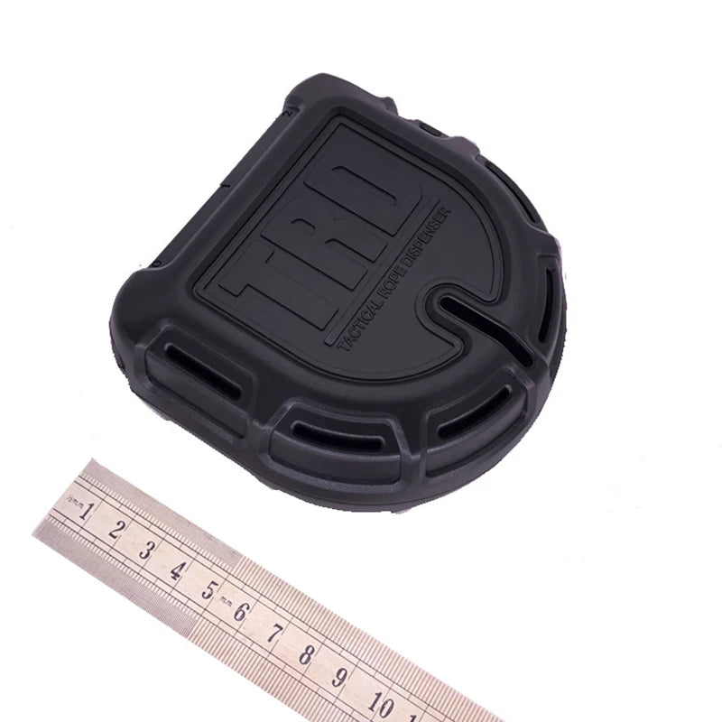 Tactical Rope Dispenser with Cutting Blade - Paracord Storage Box for Outdoor Survival and Emergency Situations