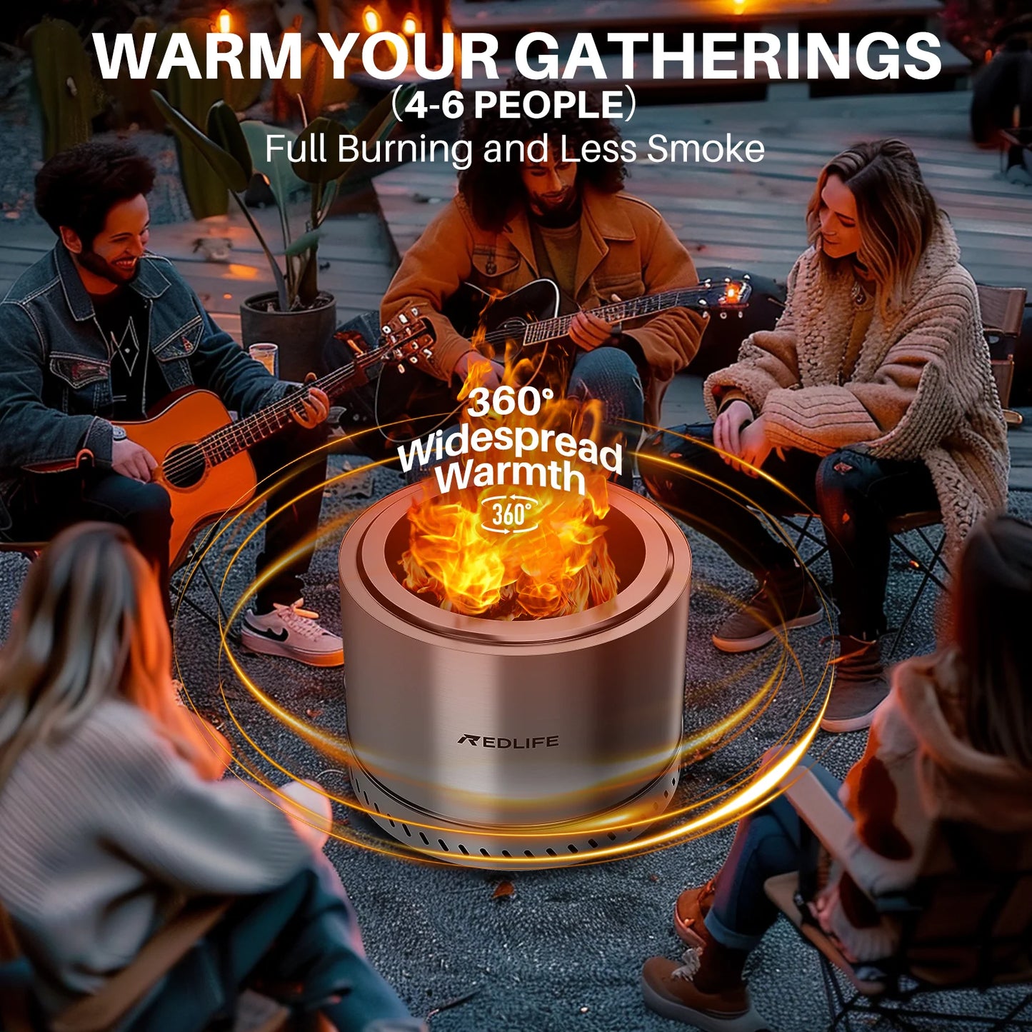 19.5” Rookvrije Vuurkorf – Draagbare RVS Firepit met Draagtas