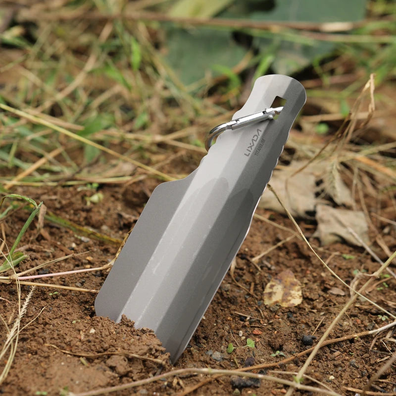 Lixada Titanium Camping Shovel | Ultralichte Trowel voor Hiking, Survival en Outdoor Activiteiten