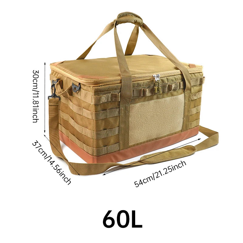 30-45-60L Outdoor Opbergtas | Grote Capaciteit Camping Tas voor Gasfles, Keukengerei en Picknick Benodigdheden