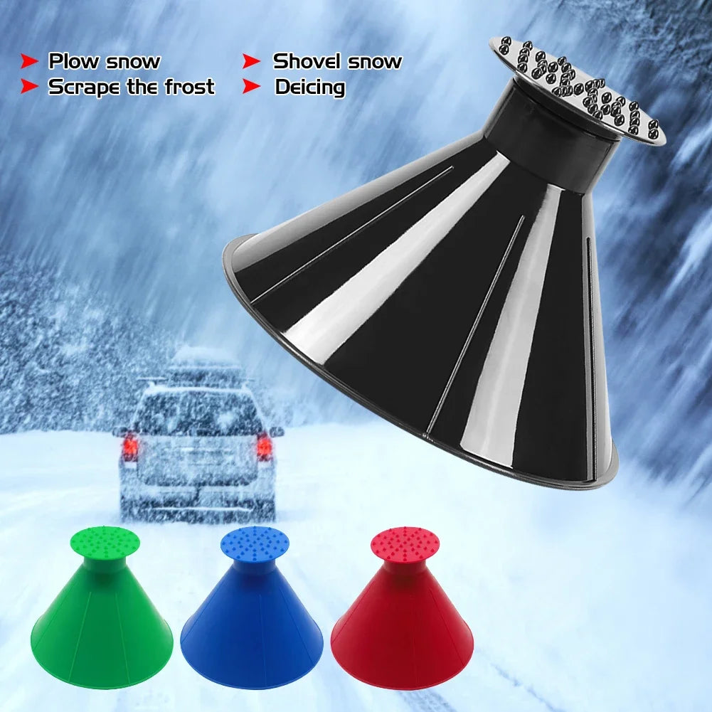 Car Ice Scraper Funnel – Car Window Snow and Ice Scraper, Practical Window Cleaning for Home and Car