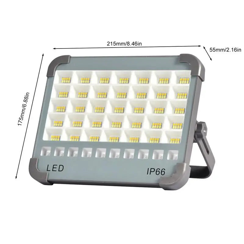 Handheld LED Floodlight | Waterdichte Zonne-energie Werklamp | 4 Verlichtingsmodi | Camping & Noodverlichting