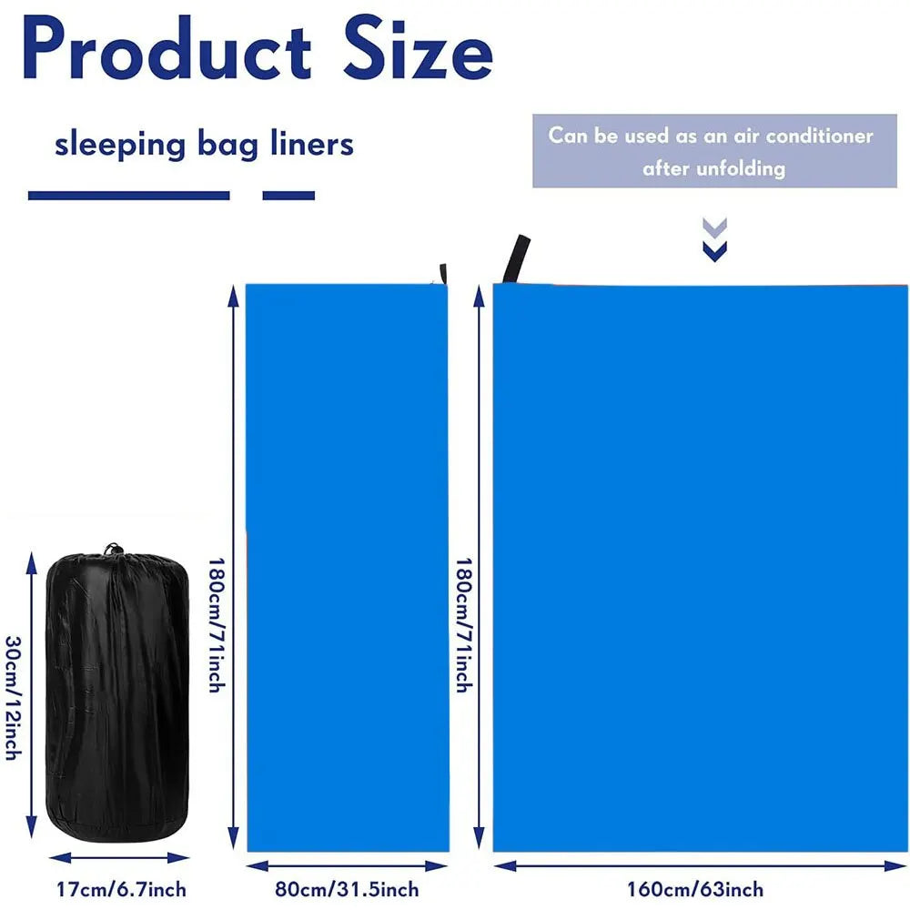 Fleece Slaapzak Liner – Ultra-Lichte en Draagbare Reisdeken voor Volwassenen – Warm Bedliner voor Outdoor Camping en Tent