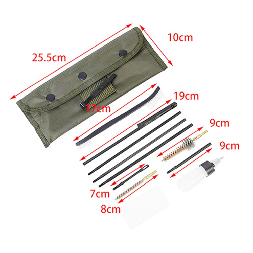 Waffenreinigungsset – 10-teiliges Set für Gewehre, Airsoft, Schrotflinten und Pistolen im Kaliber .22cal, 5,56 mm, 223 und 22LR