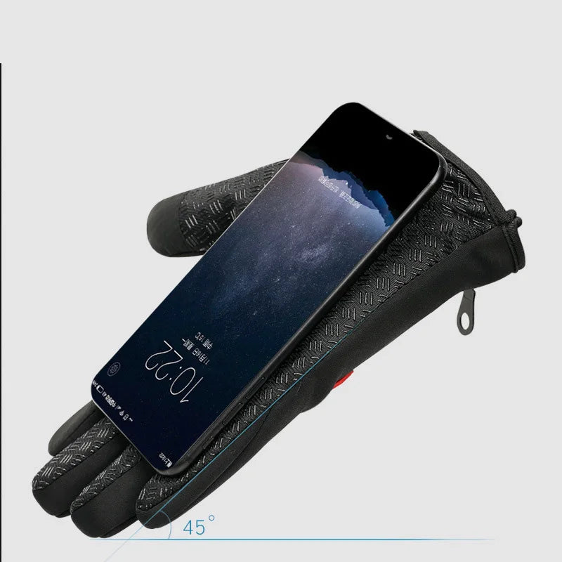 Winter Fietshandschoenen met Touchscreen โ Waterdicht & Antislip voor Heren & Dames | Outdoor, Motor & Ski