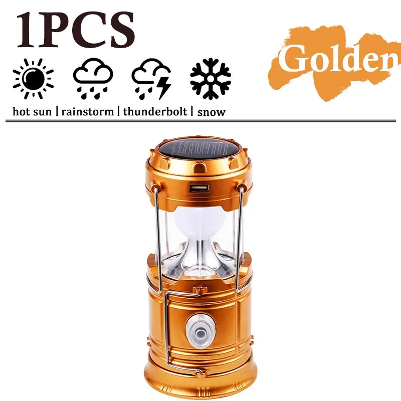 Solar-Multifunktions-Campinglampe – tragbare LED-Taschenlampe, Zeltlampe, wasserdichte wiederaufladbare Notfall-Arbeitsleuchte