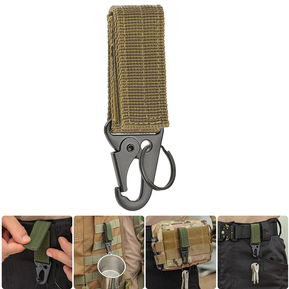 MOLLE Karabijnhaak van Nylon โ Tactische Bevestigingsclip voor Rugzak, Riem & Outdoor Uitrusting