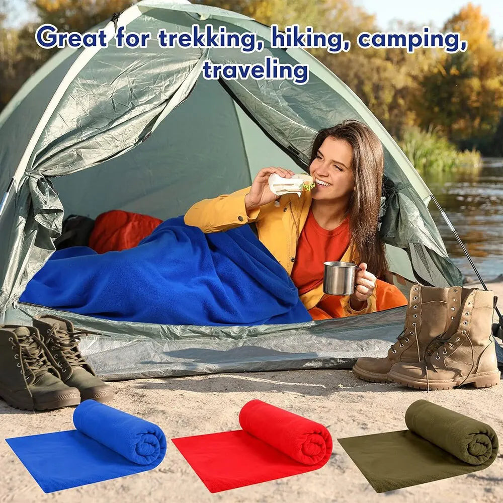Fleece Slaapzak Liner – Ultra-Lichte en Draagbare Reisdeken voor Volwassenen – Warm Bedliner voor Outdoor Camping en Tent