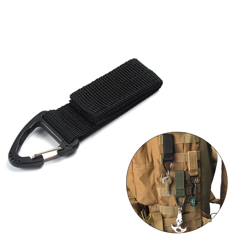 MOLLE Karabijnhaak van Nylon โ Tactische Bevestigingsclip voor Rugzak, Riem & Outdoor Uitrusting