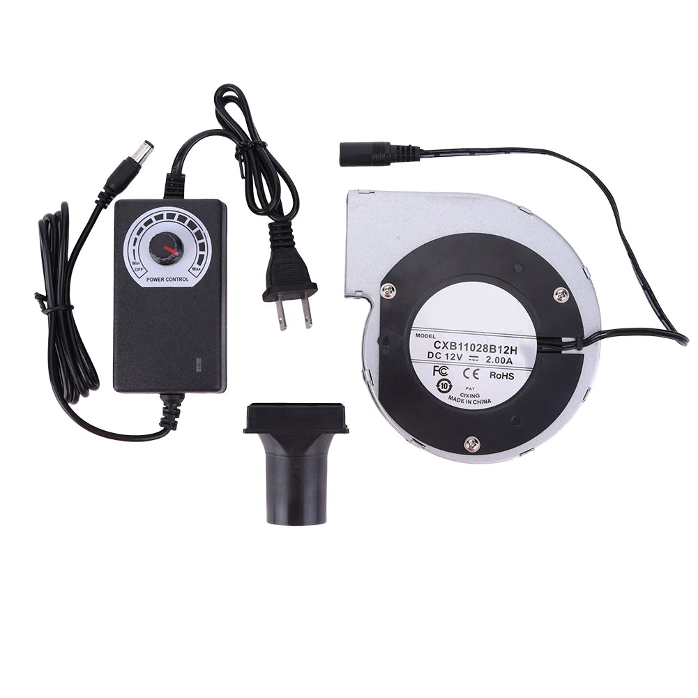 12V BBQ Ventilator | 6000RPM | Variabele Snelheidsregeling | Turbo Blower voor Grill, Houtkachel & Outdoor Koken