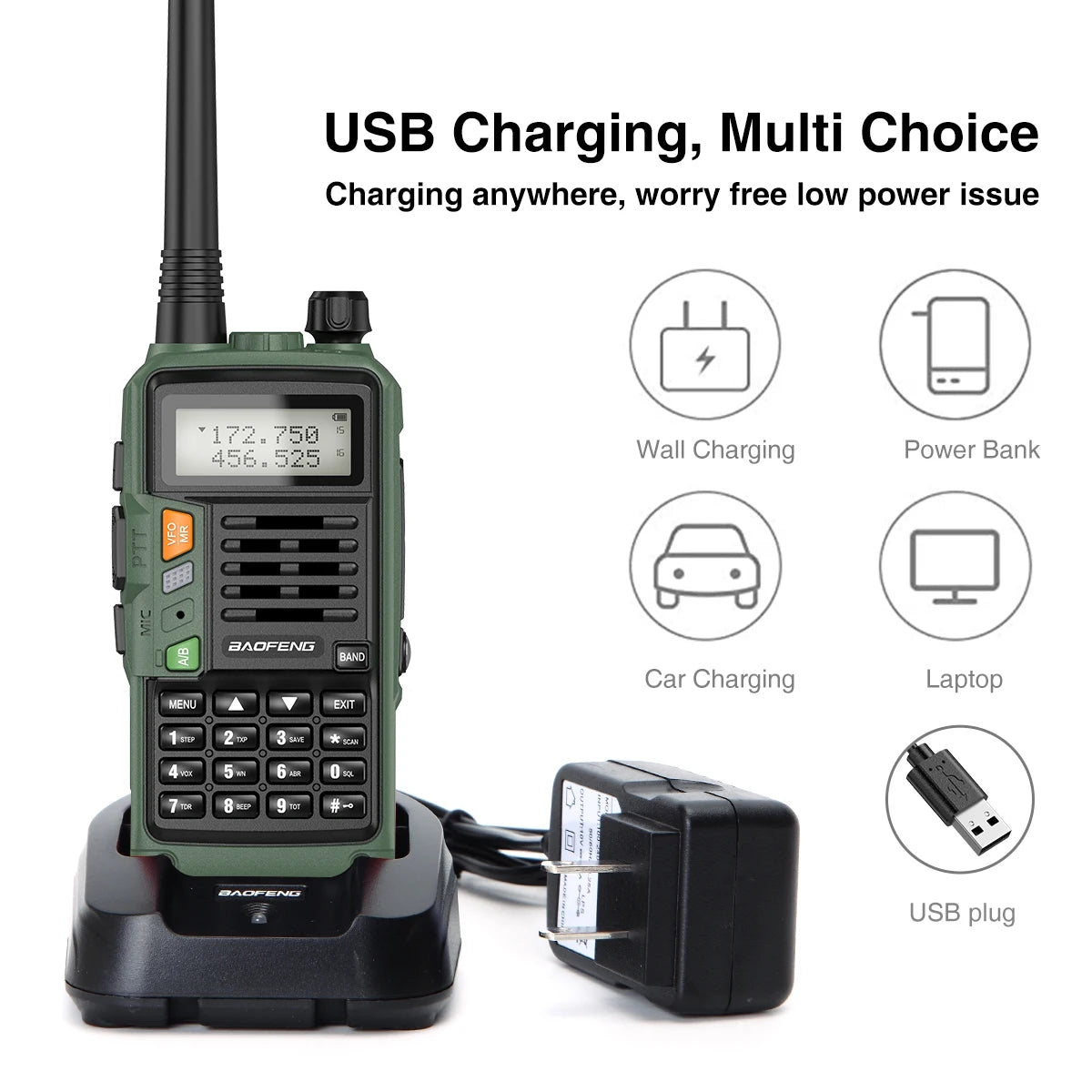 UV-S9 PLUS 10W Dual Band Walkie Talkie - Lange Afstand VHF UHF Handheld Radio voor Camping en Outdoor