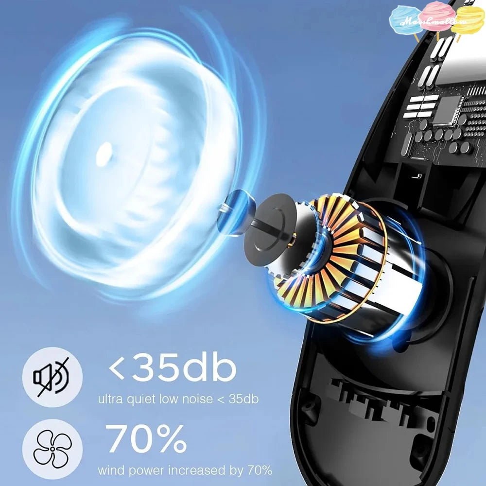 Draagbare Mini Nekventilator | 4000mAh Oplaadbare Bladloze Airconditioner | Stil & Draagbaar voor Zomer
