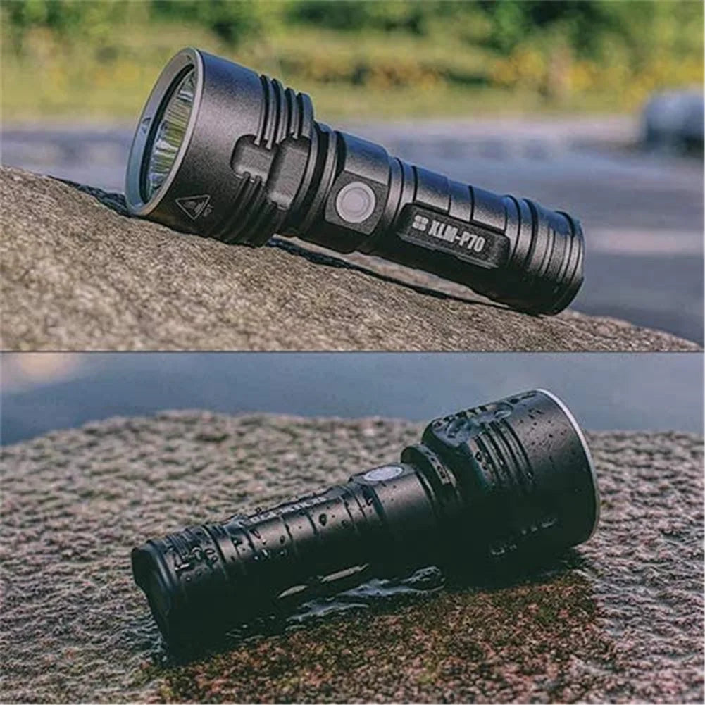 Wasserdichte LED-Taschenlampe – Taschenlampe mit 3 Modi für Wandern, Camping und Notfälle