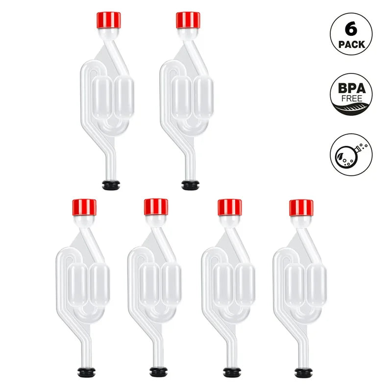 3-delige S-vormige waterslot set – Luchtsloten voor fermentatie – Geschikt voor wijn, bier & kombucha
