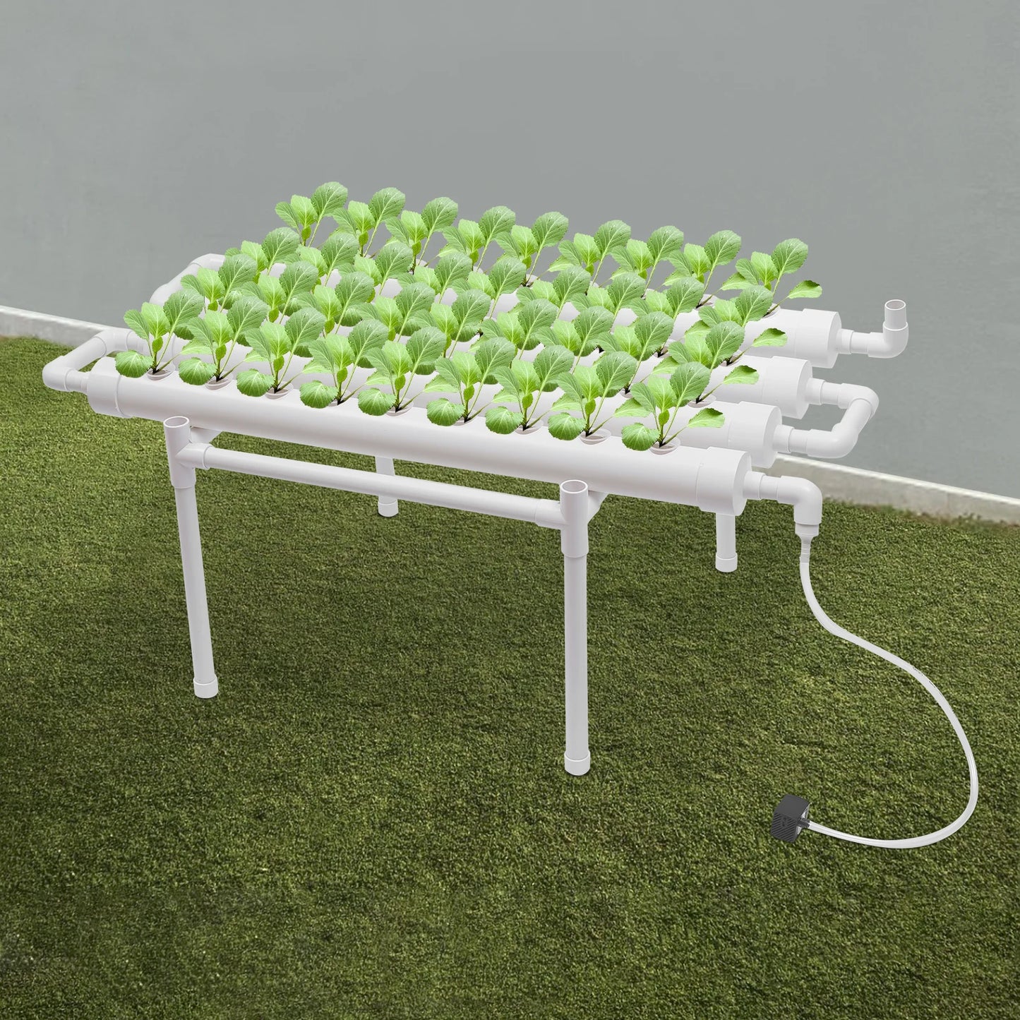 Hydroponic Growing System Kit – 36 Planting Locations, 1-Layer PVC System for Vegetable and Herb Growing