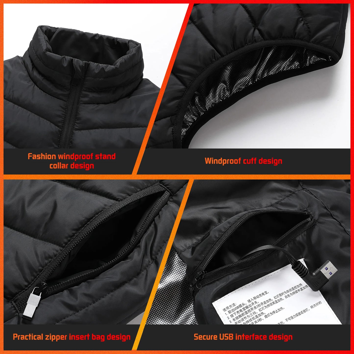 Verwarmde Vest 21 Zones – Winter Bodywarmer voor Heren en Dames met USB Verwarming - Outdoor Thermische Jas