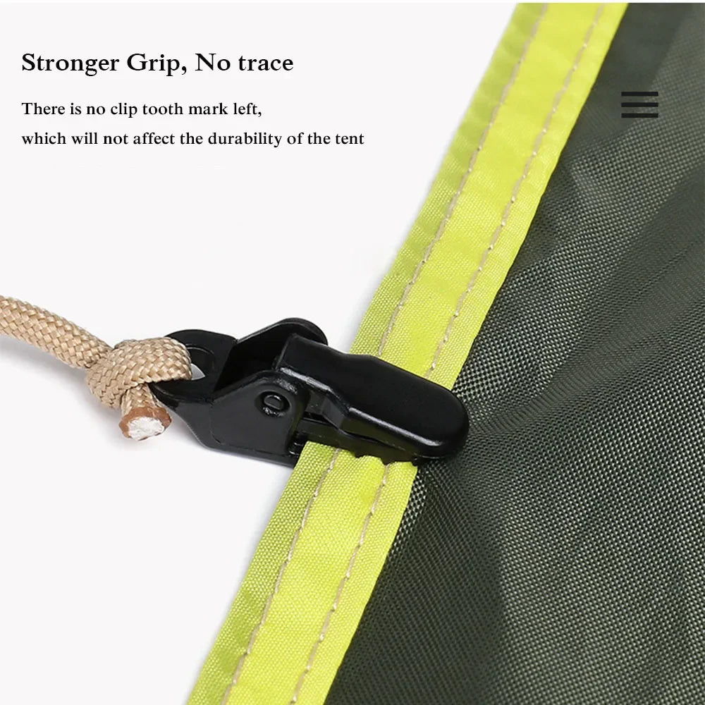 10/15/20 Piece Tarp Clips - Tent Clamps - Adjustable Awning Clamps - Camping Survival Tools for Outdoor Camping and Hiking