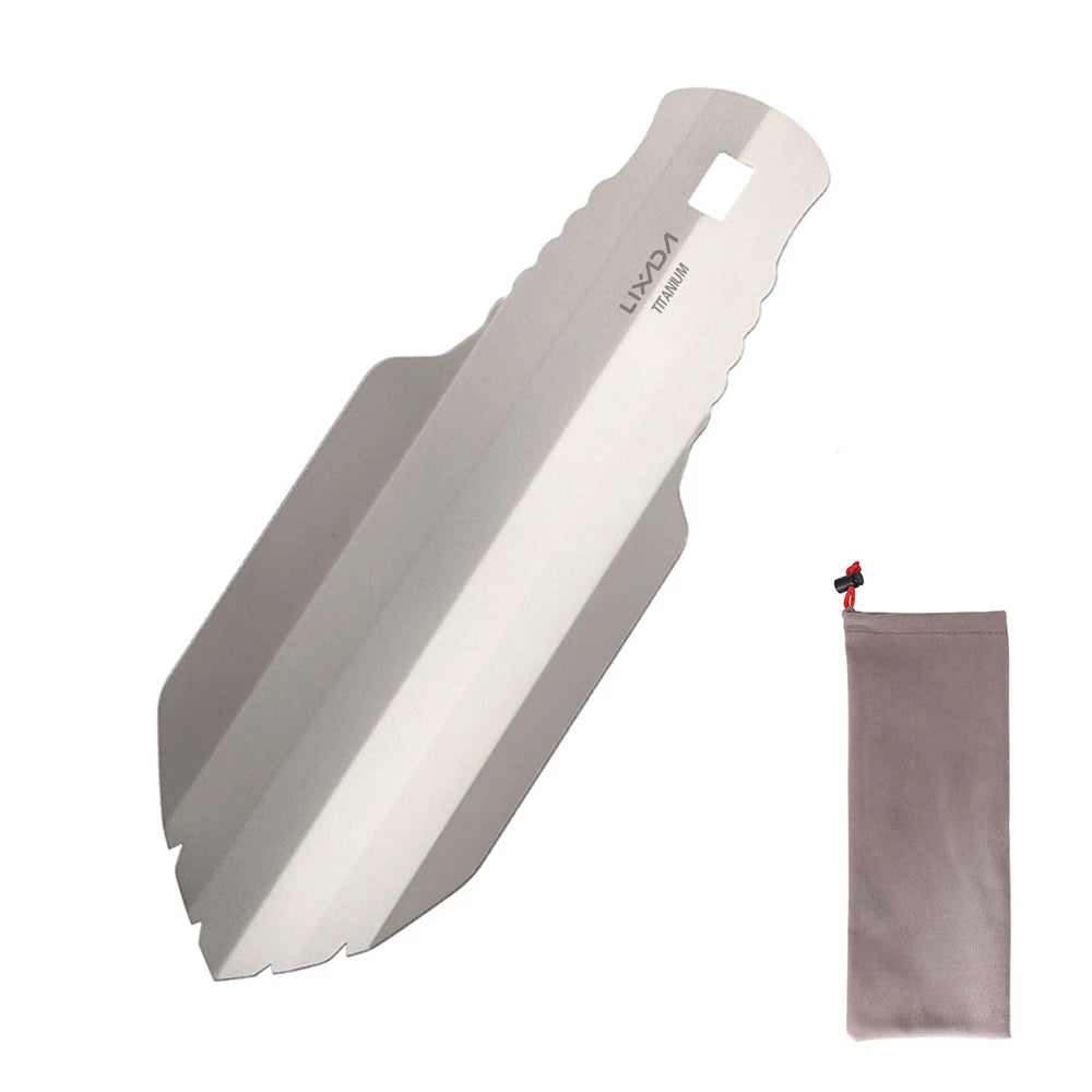 Lixada Titanium Camping Shovel | Ultralichte Trowel voor Hiking, Survival en Outdoor Activiteiten
