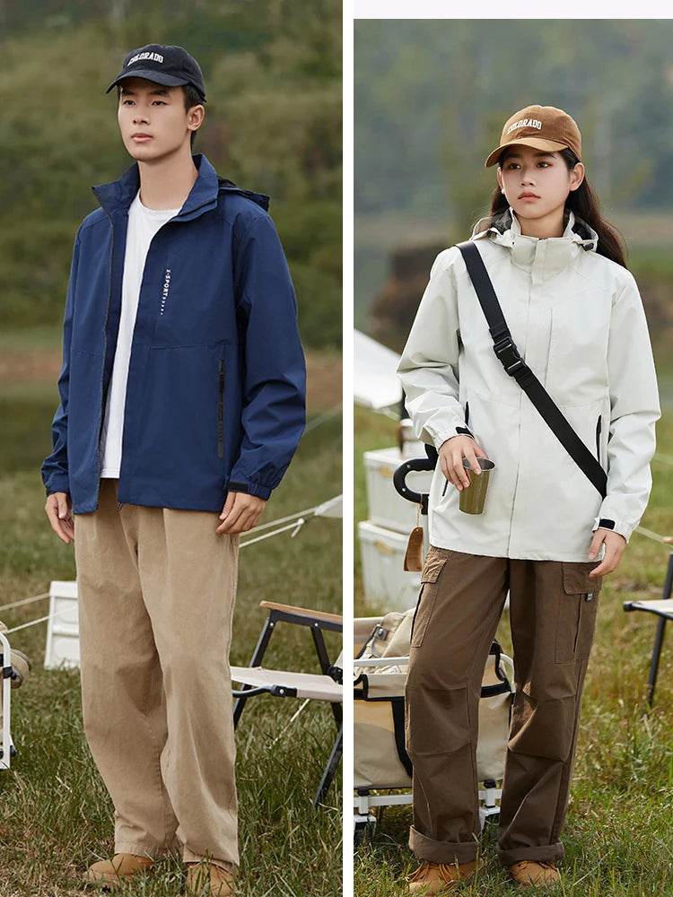 Casual Windbreaker Jas Heren – Waterdichte en Winddichte Outdoor Jas met Afneembare Capuchon voor Lente en Zomer