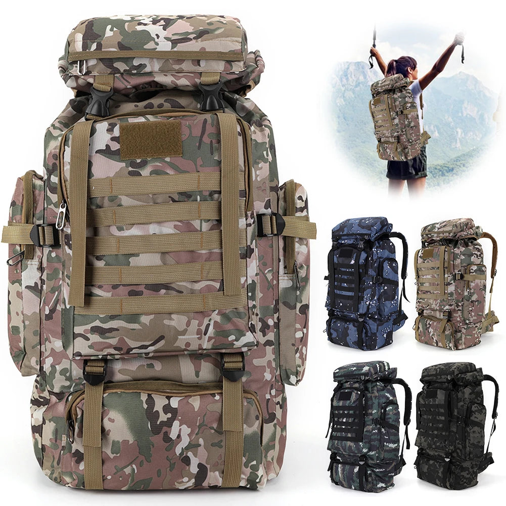 80L Tactische Rugzak - Grote Capaciteit Waterdichte Bergbeklimming Rugzak voor Hiking & Outdoor
