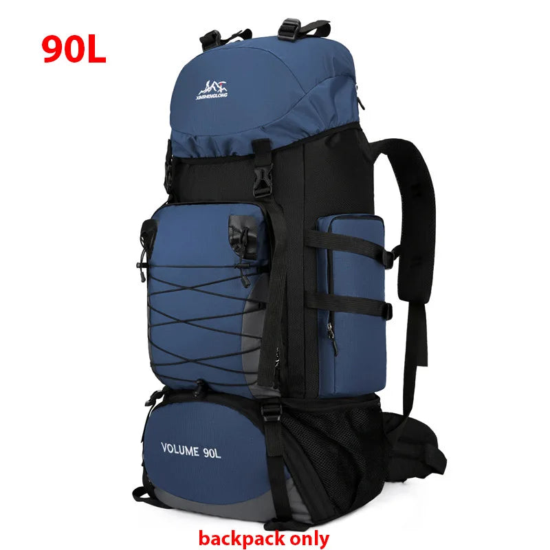 Grote 90L Outdoor Rugzak – Militaire Reistas voor Hiking, Kamperen & Bergbeklimmen | Nylon Rucksack voor Heren & Dames