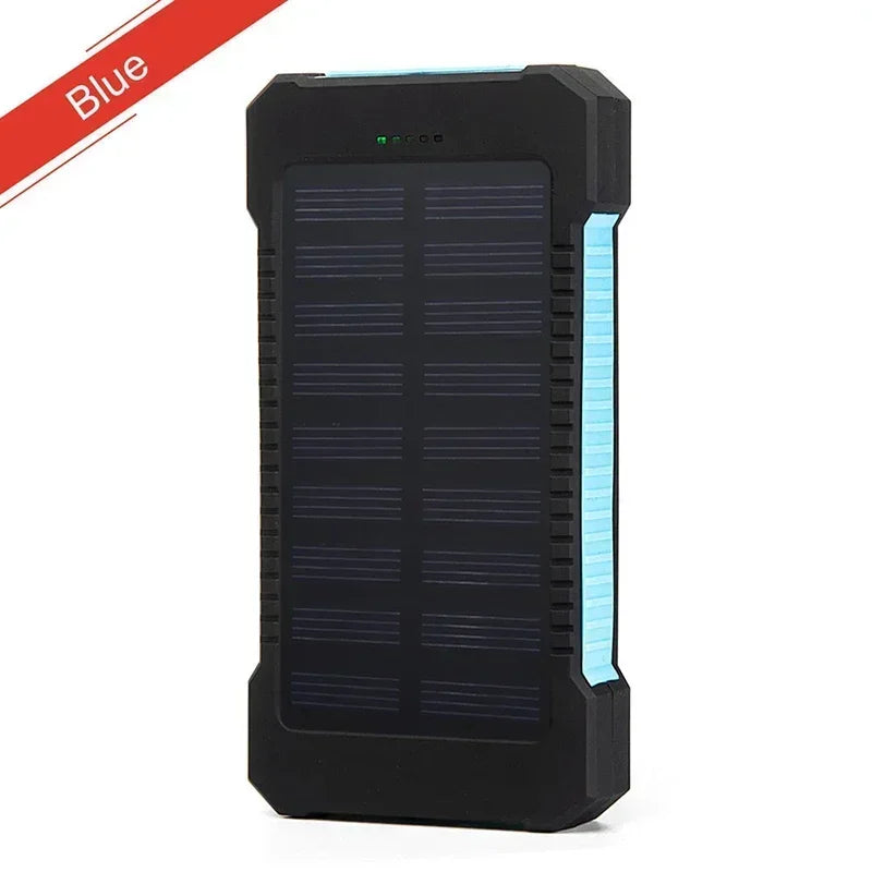 200000mAh Draagbare Solar Powerbank – Waterdichte Externe Batterij met Snelladen & SOS Zaklamp – Powerbank voor Xiaomi & Outdoor