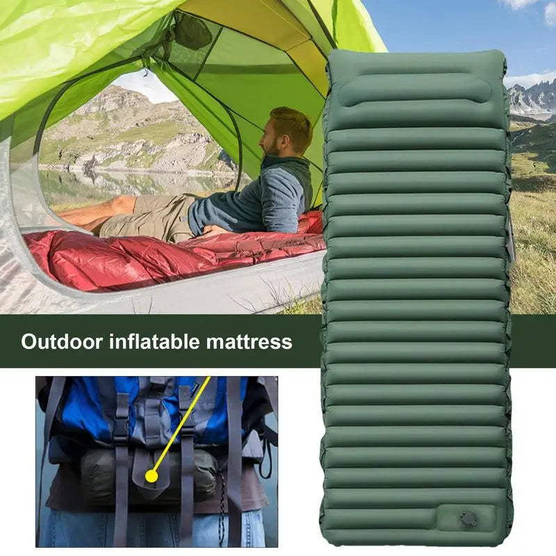 Opblaasbare Voetpomp Slaapmat - Lichtgewicht Matras met Ingebouwde Pomp voor Kamperen & Outdoor Avonturen