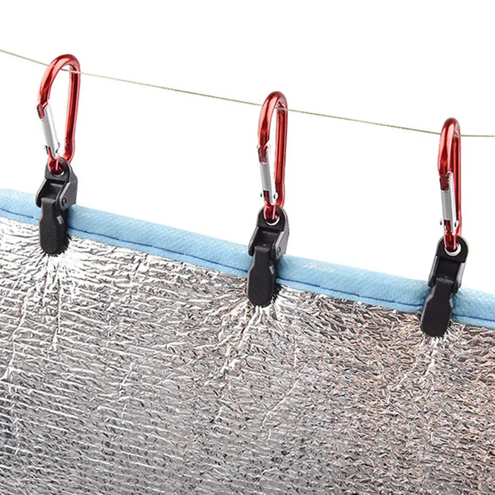 10/15/20 Piece Tarp Clips - Tent Clamps - Adjustable Awning Clamps - Camping Survival Tools for Outdoor Camping and Hiking