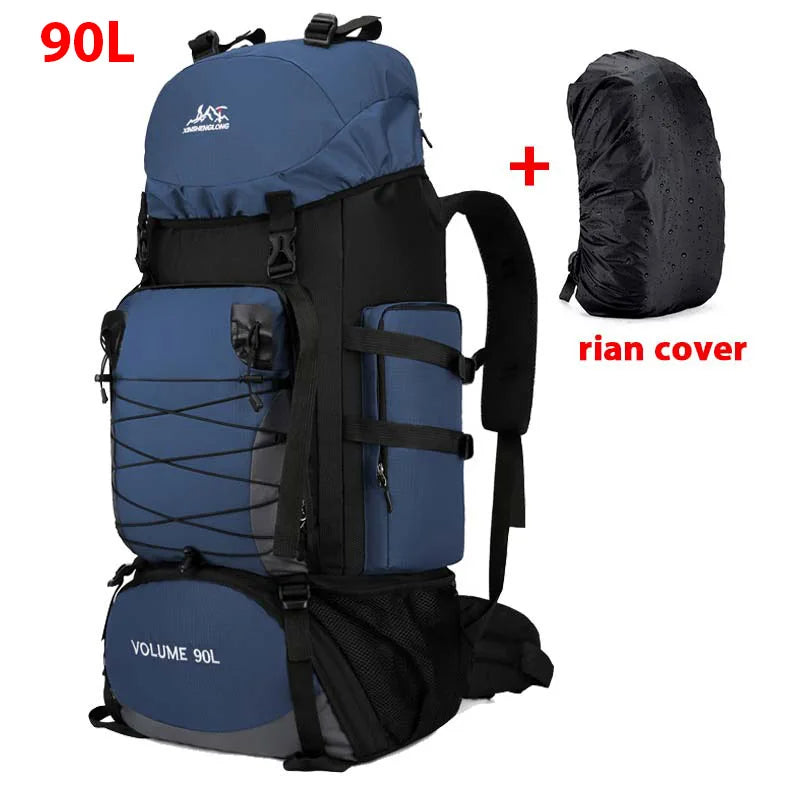 Grote 90L Outdoor Rugzak – Militaire Reistas voor Hiking, Kamperen & Bergbeklimmen | Nylon Rucksack voor Heren & Dames