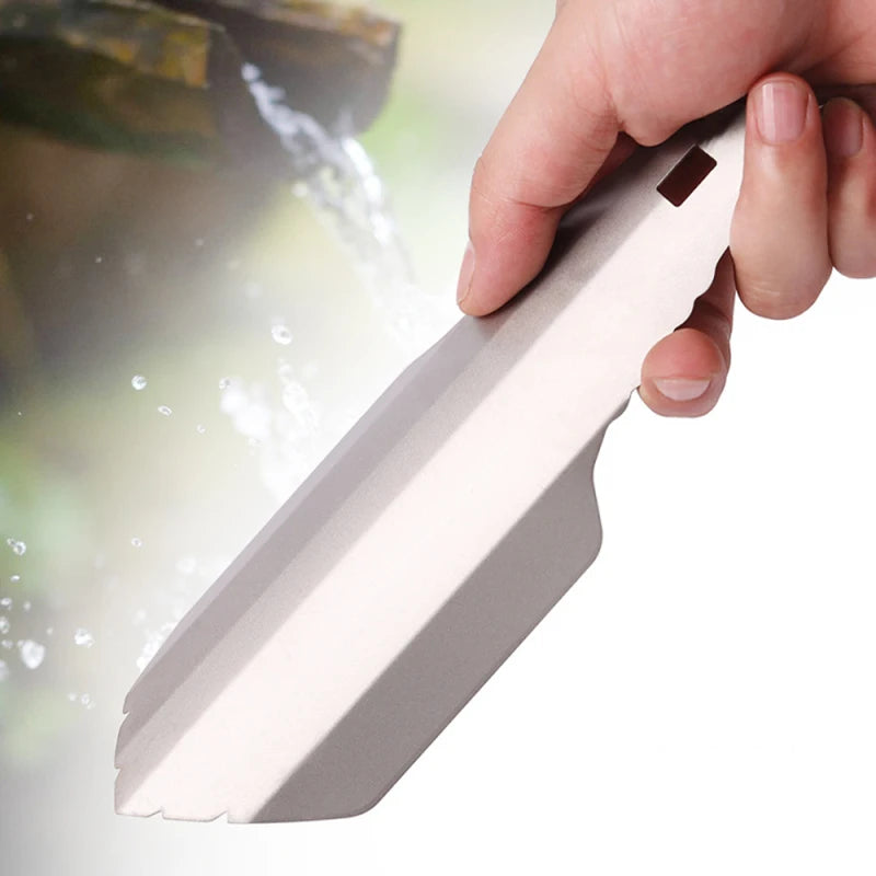Lixada Titanium Camping Shovel | Ultralichte Trowel voor Hiking, Survival en Outdoor Activiteiten