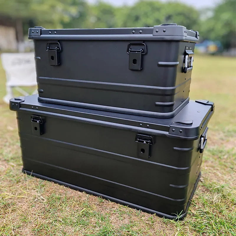 30L 50L 80L Aluminium Legering Opbergdoos | Draagbare Opslagdoos voor Kamperen, Auto, Picknick en Reizen