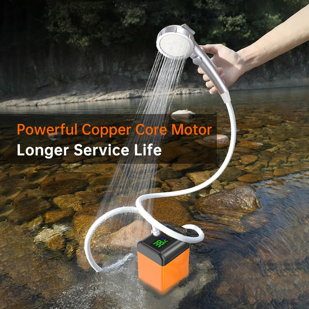 Draagbare Elektrische Douche | USB Oplaadbare Waterdichte Spuitkop voor Camping, Reizen en Dieren Wateren