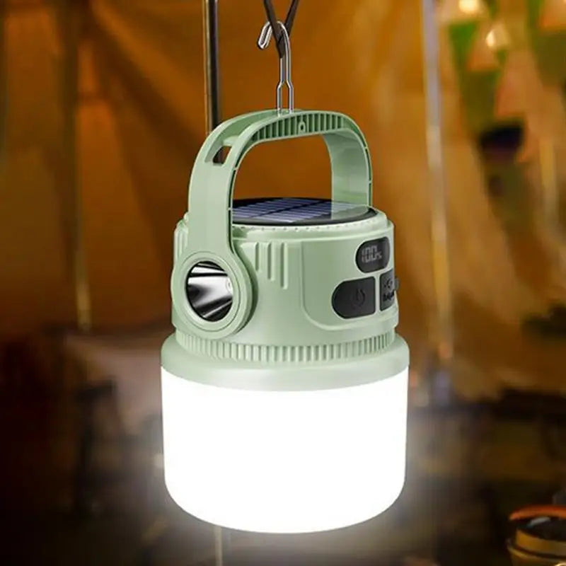 Camping Oplaadbare LED Lantaarn | Waterdichte Zaklamp & Solar Tentlamp
