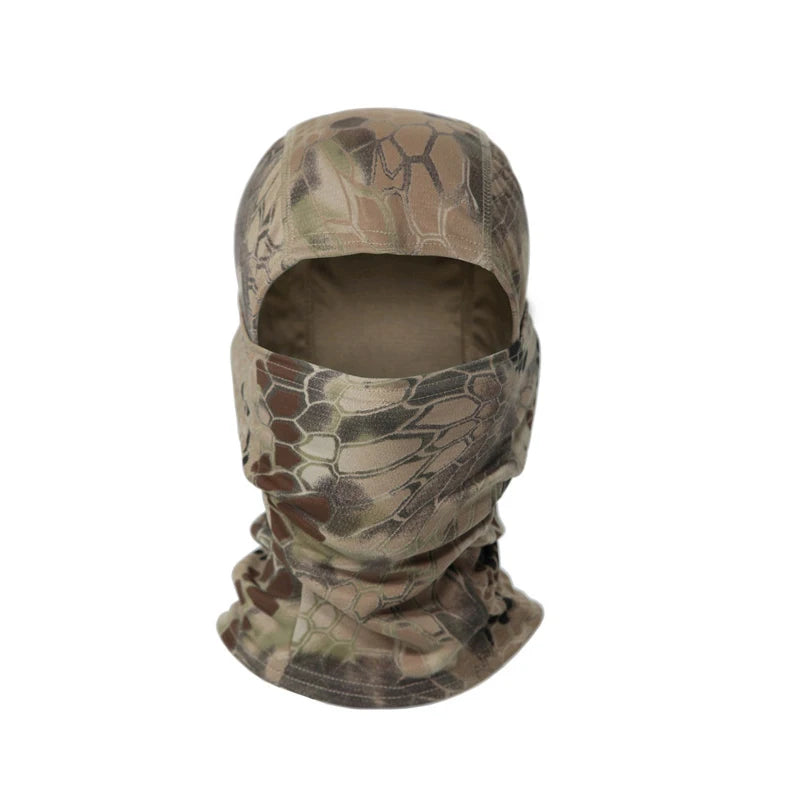Camouflage Balaclava Hoed voor Fietsers & Jagers – Volledige Gezichtsmasker voor Buiten, Skiën, Motorhelm Binnenmuts